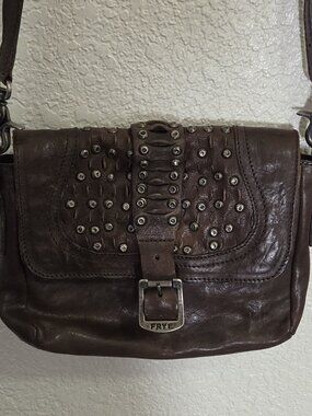 Frye Diana Studded Leather Crossbody Bag
